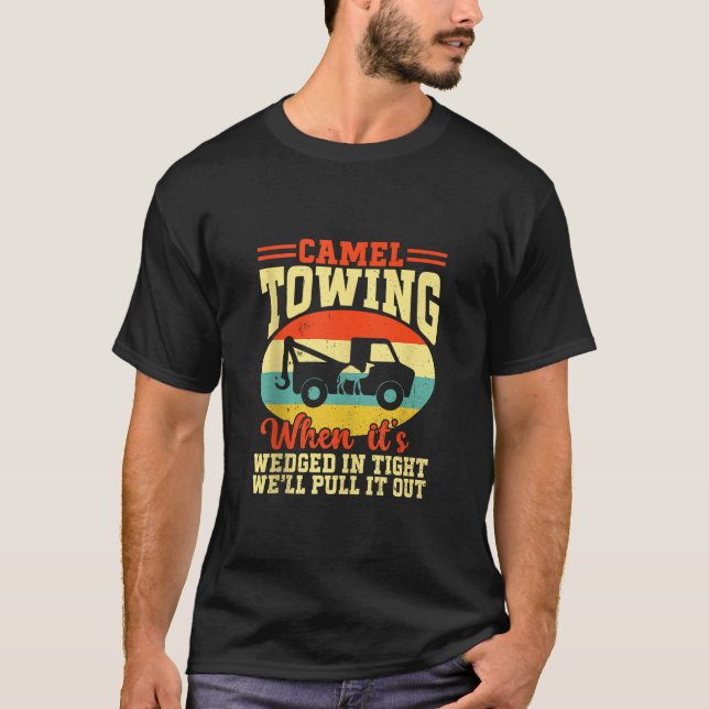 Camiseta Humor gracioso adulto Camello Towing Retro Diciend (Anverso)