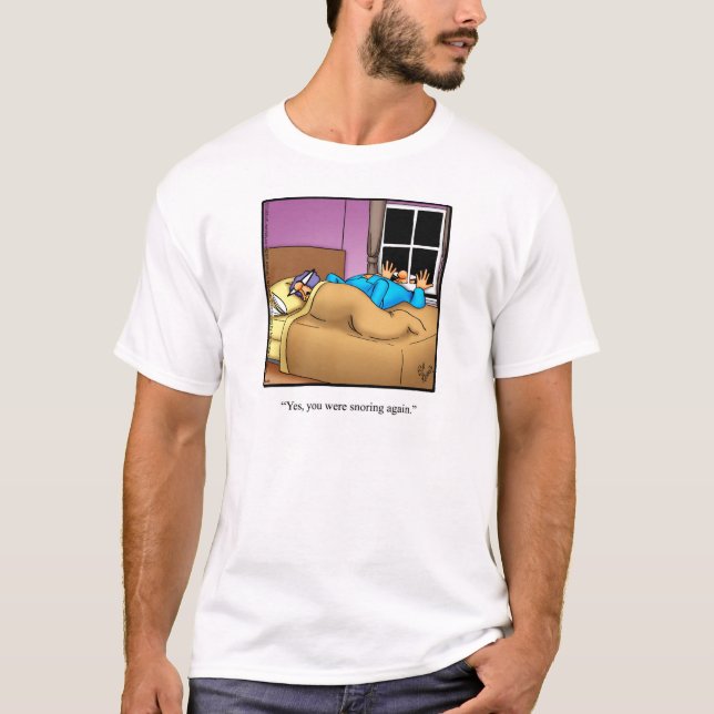 Camiseta Humor gracioso "Esposo roncando" Tee Shirt (Anverso)