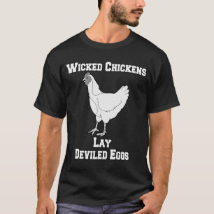 Camiseta Humor gracioso sarcástico de pollo malvado