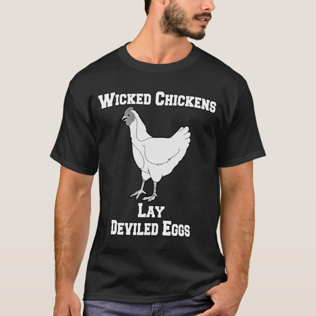 Camiseta Humor gracioso sarcástico de pollo malvado (Anverso)