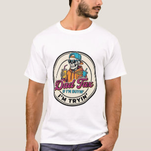 Camiseta Humor Impuestos Papá Esqueleto Comida Ráp