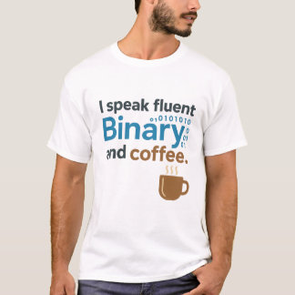 Camiseta Humor ingeniero, programador: binario y café