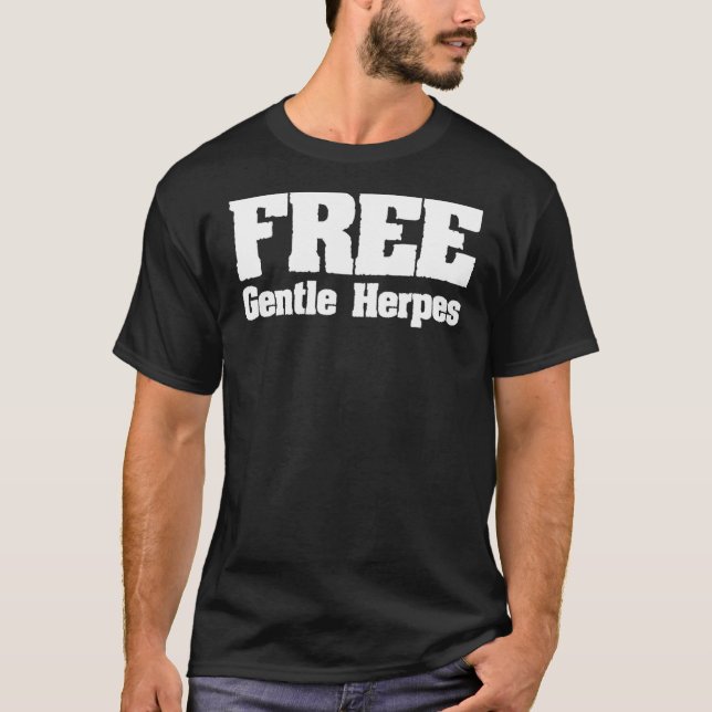 Camiseta Humor libre y suave de Herpes adulto (Anverso)