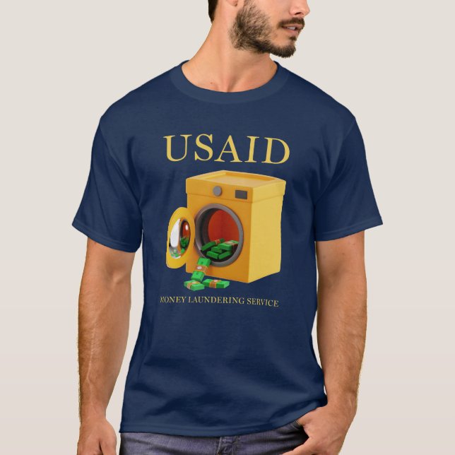 Camiseta Humor MAGA de lavado de dinero de USAID (Anverso)