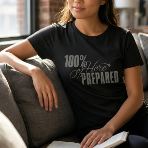 Camiseta Humor Medido   Presente vs Preparado   Oscuro