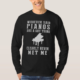 Camiseta Humor melodioso: ¡El piano desafía el género!