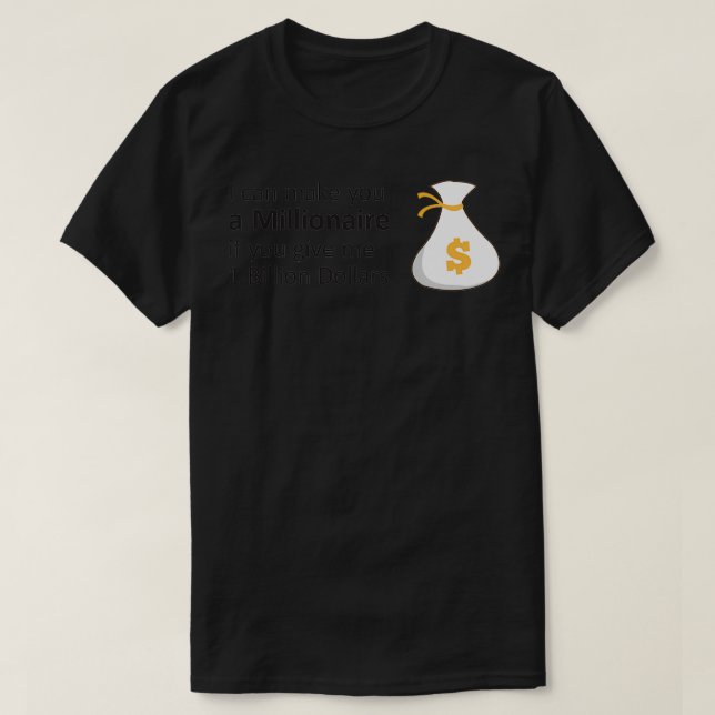 Camiseta Humor millonario (Diseño del anverso)