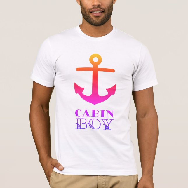 Camiseta Humor náutico del muchacho de cabina de la marina (Anverso)