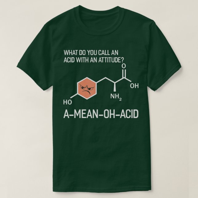 Camiseta Humor Nerdy Química T Regalos de Camisas Amino Áci (Diseño del anverso)
