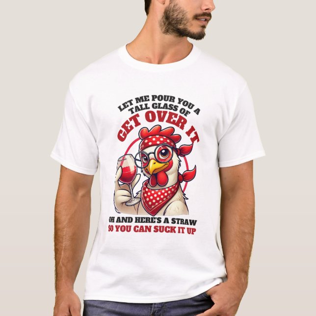 Camiseta Humor Occidental Divertido de Pollo (Anverso)