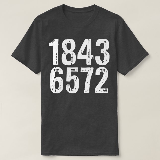 Camiseta Humor ofensivo adulto de 1843 (Diseño del anverso)