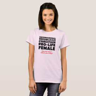 Camiseta Humor ofensivo de Camisas Cristianas Republicanas
