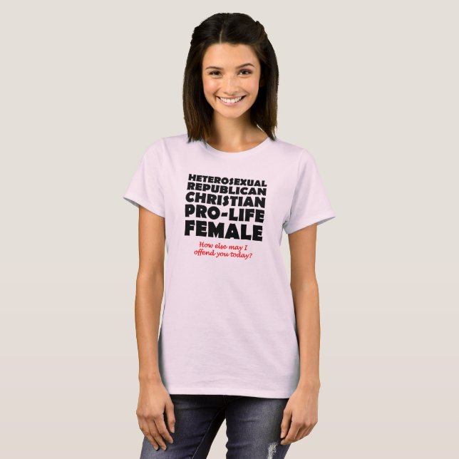 Camiseta Humor ofensivo de Camisas Cristianas Republicanas (Anverso completo)