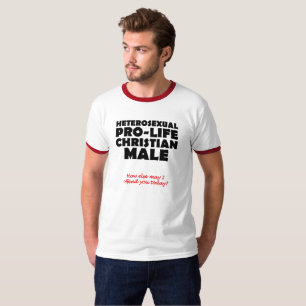 Camiseta Humor ofensivo de los Camisas Cristianas Provida M