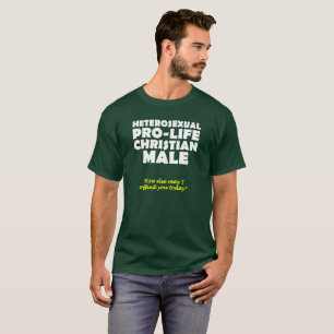 Camiseta Humor ofensivo de los Camisas Cristianas Provida M