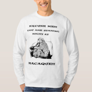 Camiseta humor ofensivo Mono gracioso de Macaque