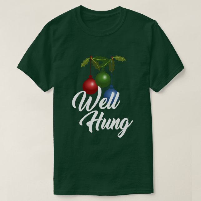CAMISETA HUMOR ORNAMENTAL DE BIEN HUNG CHRISTMAS (Diseño del anverso)