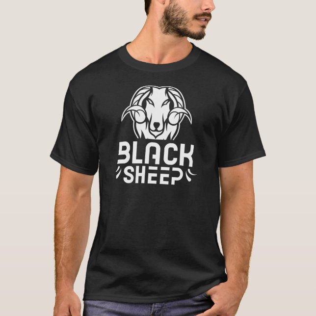 Camiseta Humor oscuro de ovejas negras dice sarcástico (Anverso)