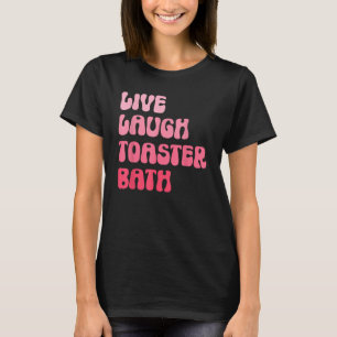 Camiseta Humor oscuro diciendo risas en vivo en la tostador