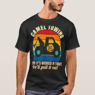 Camiseta Humor para adultos retro de remolque de camellos d