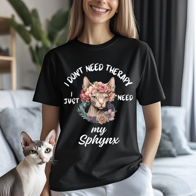 Camiseta Humor para el tratamiento de gatos de Sfinx (Subido por el creador)