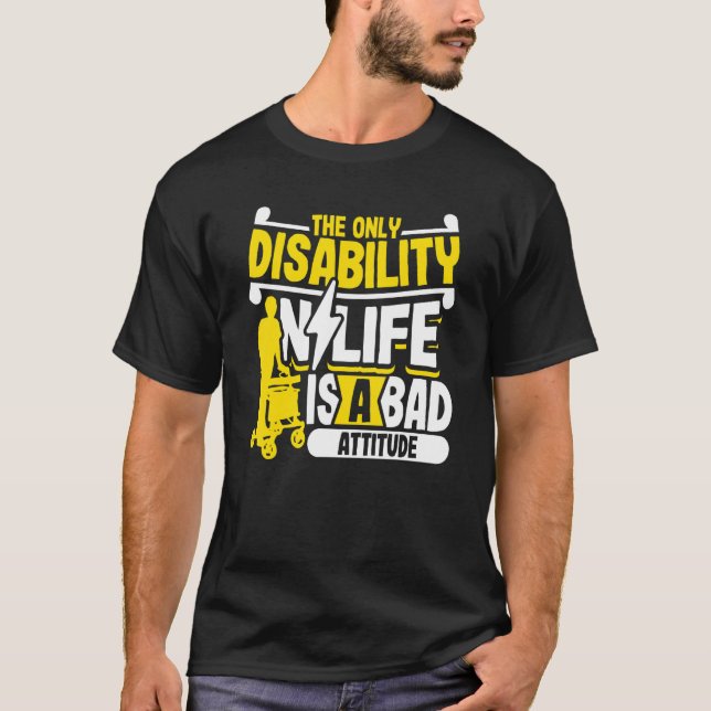 Camiseta Humor parapléjico de discapacidad en silla de rued (Anverso)