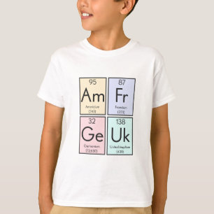 Camiseta Humor periódico de tabla de elementos británicos