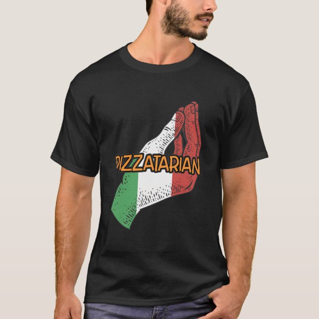 Camiseta Humor picante italiano divertido Italia Vegan Pizz (Anverso)