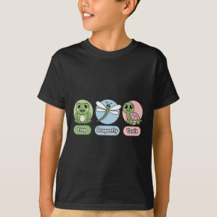 Camiseta Humor político sutil gracioso Frog Dragonfly Turtl