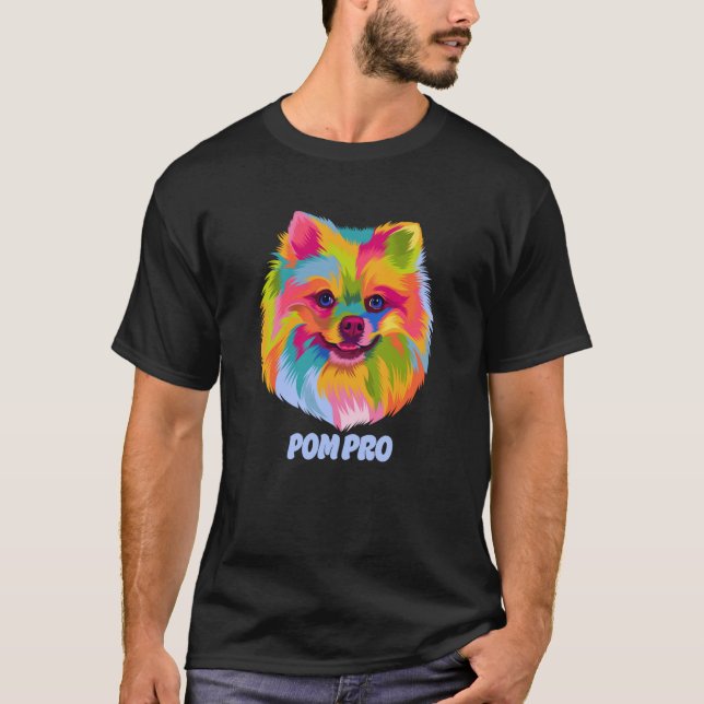 Camiseta Humor Pom Pro Pomeranian Pom Pom Pom Animal Pun Do (Anverso)