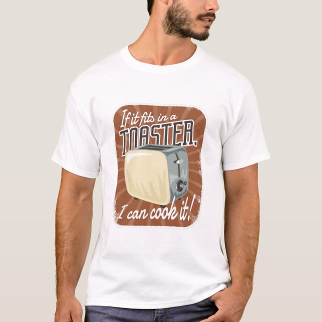 Camiseta Humor retro de cocina de tostadora (Anverso)