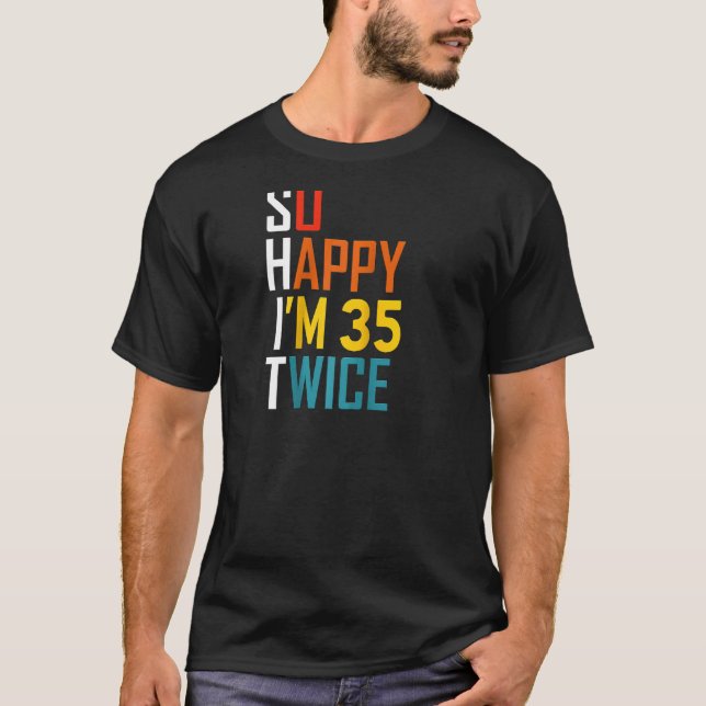 Camiseta Humor retro divertido de cumpleaños 70 años (Anverso)