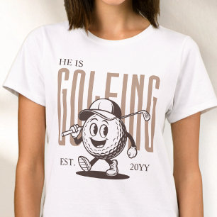 Camiseta Humor Retrodivertido Marrón Personalizado Golf Esp