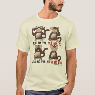 Camiseta Humor sabio de los monos