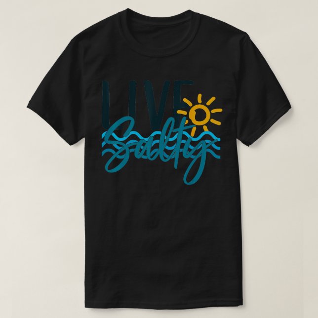 Camiseta Humor salado de Summer Beach Live Funny (Diseño del anverso)
