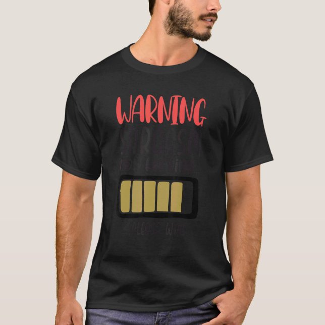 Camiseta Humor sarcástico para hombres advierte de sarcasmo (Anverso)