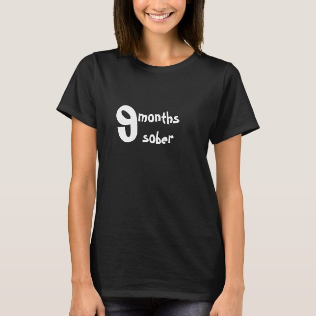Camiseta Humor Sober-Pregnace De 9 Meses (Anverso)