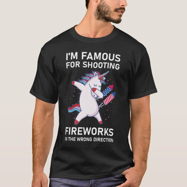 Camiseta Humor sobre fuegos artificiales 4 de julio (Anverso)