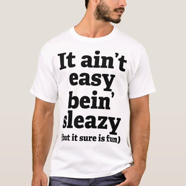 Camiseta Humor sórdido e inapropiado e inmoral perezoso (Anverso)
