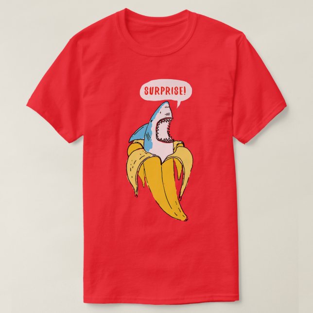 Camiseta Humor sorpresa para los tiburones bananeros de mod (Diseño del anverso)