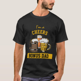 Camiseta Humor, SOY UN CHEERS BONUS PAPÁ Negro