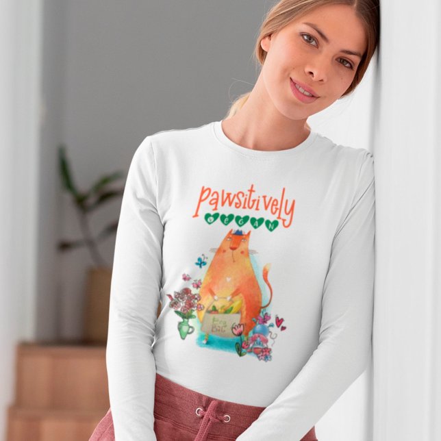 Camiseta Humor vegano con el ratón de gato suave (Subido por el creador)