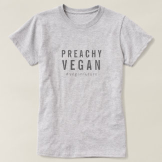 Camiseta Humor vegano predictivo tipografía mínima simple