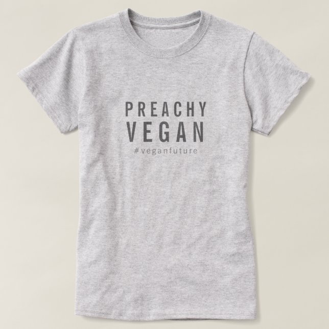 Camiseta Humor vegano predictivo tipografía mínima simple  (Diseño del anverso)