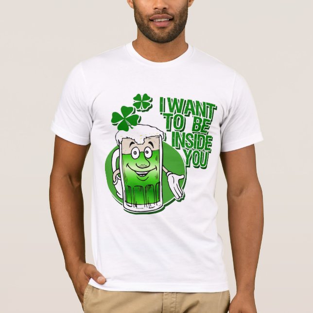 Camiseta Humor verde irlandés divertido de la cerveza (Anverso)