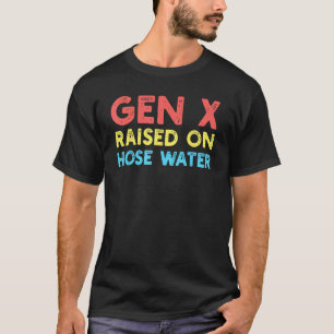 Camiseta Humor Vintage Generación X Elevado En Agua De Mano