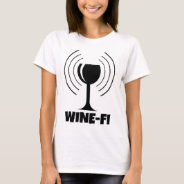 Camiseta Humor Wine-Fi Waves WiFi