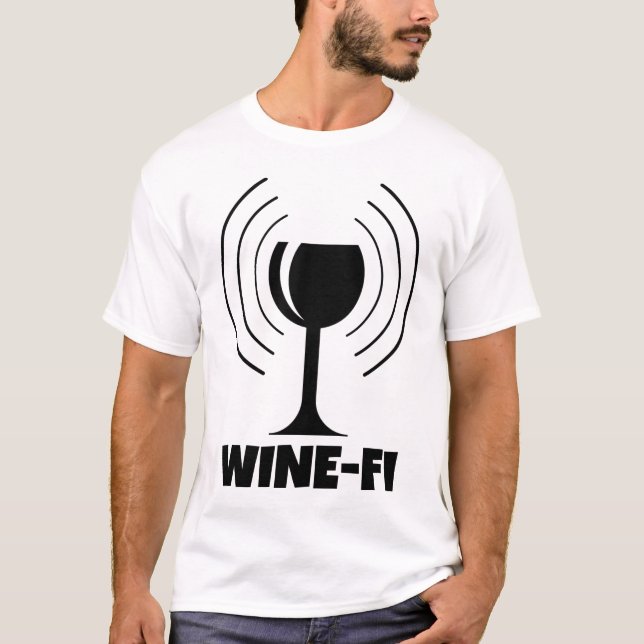 Camiseta Humor Wine-Fi Waves WiFi (Anverso)