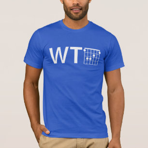 Camiseta Humor WTF con acorde de Guitarra F