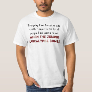 Camiseta Humor zombi apocalíptico